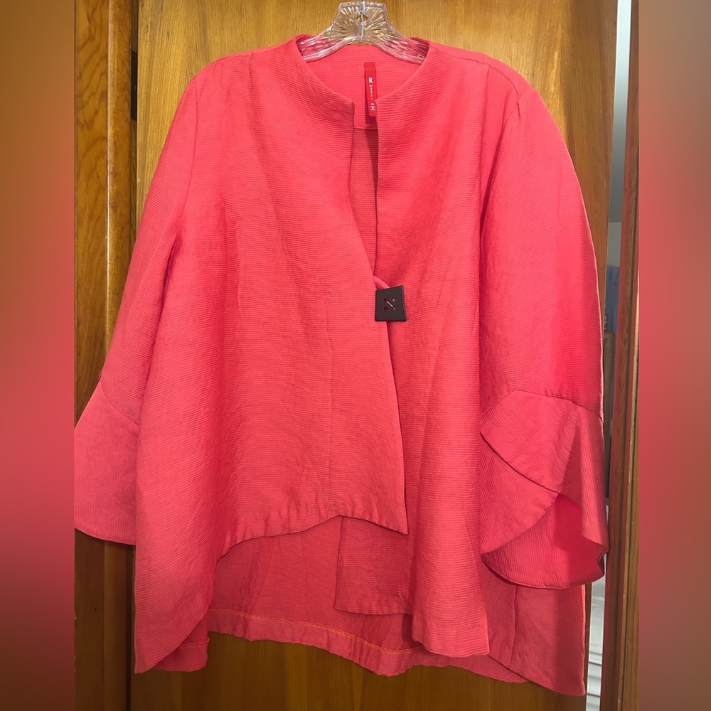 Coral colored jacket